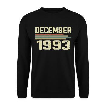 Décembre 1993 Vintage Vintage Rétro Anniversaire - Sweat-shirt Unisexe - noir - Devant - Alina (178cm) & Michal (187cm)