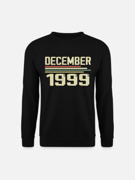 Dezember 1999 Jahrgang Vintage Retro Geburtstag - Unisex Pullover - Schwarz