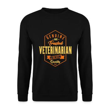 Genuine and trusted Veterinarian - Unisex Sweatshirt - black - Front - Alina (178cm) & Michal (187cm)