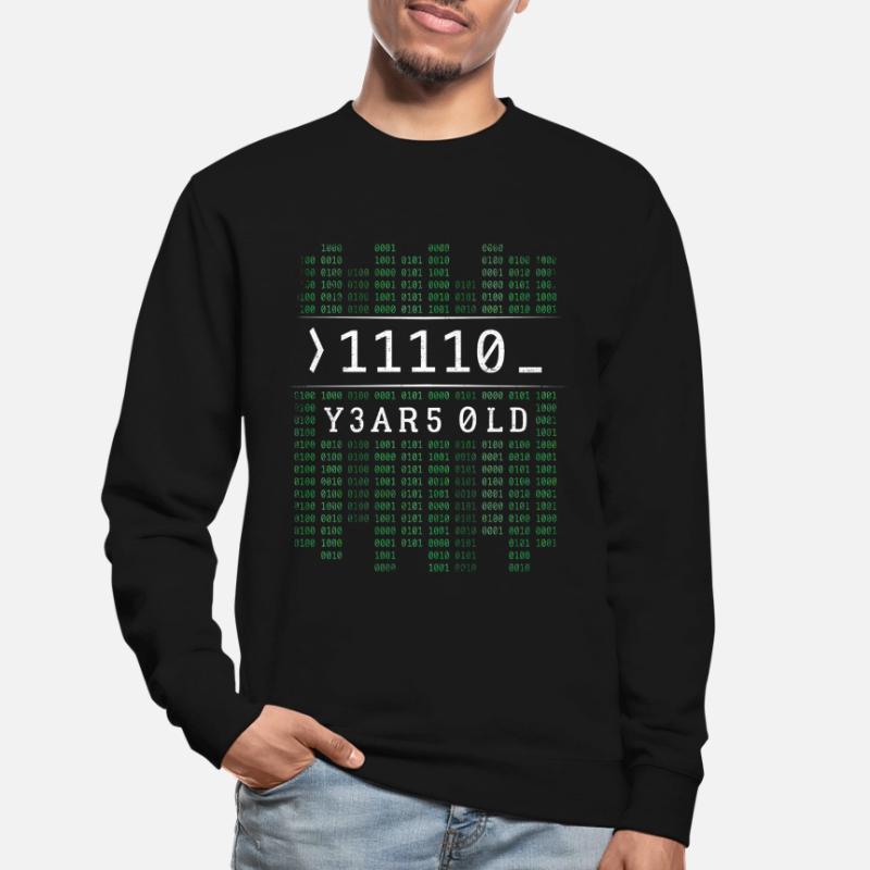 11110 YEARS OLD BINARY CODE 30TH BIRTHDAY GIFT Unisex Sweatshirt