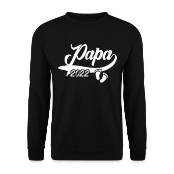 Papa 2022 - Unisex Pullover - Schwarz - Vorne - Alina (178cm) & Michal (187cm)