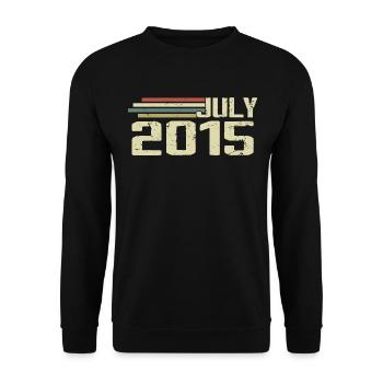 Birthday July 2015 Year 2015 July Vintage 2015 - Unisex Sweatshirt - black - Front - Alina (178cm) & Michal (187cm)