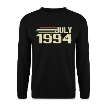 Birthday July 1994 Year 1994 July Vintage 1994 - Unisex Sweatshirt - black - Front - Alina (178cm) & Michal (187cm)