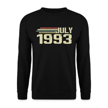 Birthday July 1993 Year 1993 July Vintage 1993 - Unisex Sweatshirt - black - Front - Alina (178cm) & Michal (187cm)