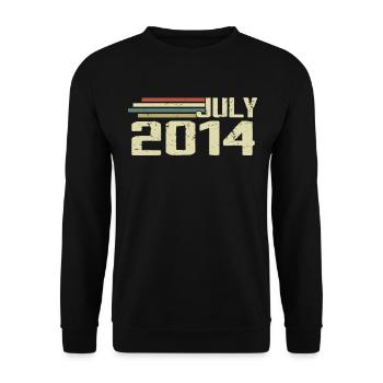 Birthday July 2014 Year 2014 July Vintage 2014 - Unisex Sweatshirt - black - Front - Alina (178cm) & Michal (187cm)