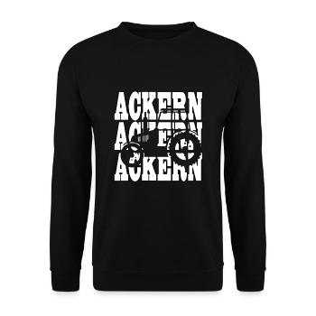 Arbeiten Traktor Ackern - Unisex Pullover - Schwarz - Vorne - Alina (178cm) & Michal (187cm)