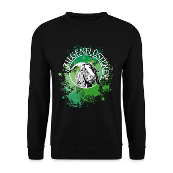 Ziegenflüsterer - Ziegenfan - Unisex Pullover - Schwarz - Vorne - Alina (178cm) & Michal (187cm)