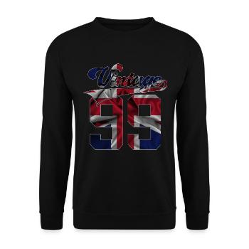 27E ANNIVERSAIRE UK MILLÉSIME 1999 - Sweat-shirt Unisexe - noir - Devant - Alina (178cm) & Michal (187cm)