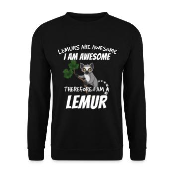 Lémurien - Sweat-shirt Unisexe - noir - Devant - Alina (178cm) & Michal (187cm)