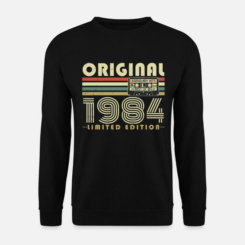 Original 1984 Jahrgang Geburtstag Vintage Retro - Unisex Pullover - Schwarz