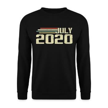 Birthday July 2020 Year 2020 July Class of 2020 - Unisex Sweatshirt - black - Front - Alina (178cm) & Michal (187cm)