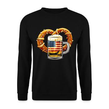 Bier Amerikanische Herkunft Deutsch - Unisex Pullover - Schwarz - Vorne - Alina (178cm) & Michal (187cm)