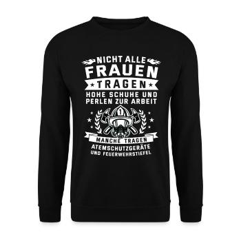 Cadeau de pompier cadeau amusant T-shirt - Sweat-shirt Unisexe - noir - Devant - Alina (178cm) & Michal (187cm)