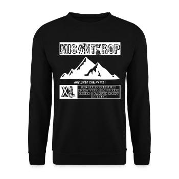 Misanthrop - Aus Liebe zur Natur - Unisex Pullover - Schwarz - Vorne - Alina (178cm) & Michal (187cm)