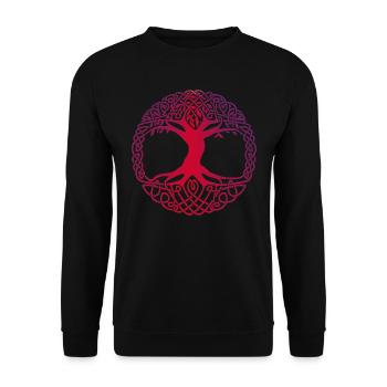 Tree of Life - World Tree - Yggdrasil - Unisex Sweatshirt - black - Front - Alina (178cm) & Michal (187cm)