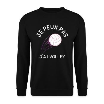 Je Peux Pas J'Ai Volley - Sweat-shirt Unisexe - noir - Devant - Alina (178cm) & Michal (187cm)