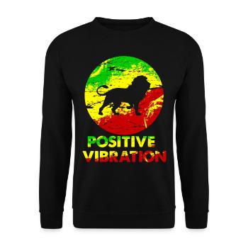 Löwe Rasta - Unisex Pullover - Schwarz - Vorne - Alina (178cm) & Michal (187cm)