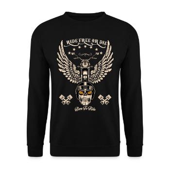 Biker gift idea motorcycle fan quote - Unisex Sweatshirt - black - Front - Alina (178cm) & Michal (187cm)