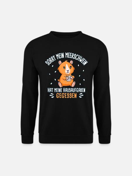 Meerschweinchen hat meine Hausaufgaben gegessen - Unisex Pullover - Schwarz