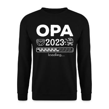 Grand-père 2023 charge de la grossesse de la progéniture - Sweat-shirt Unisexe - noir - Devant - Alina (178cm) & Michal (187cm)