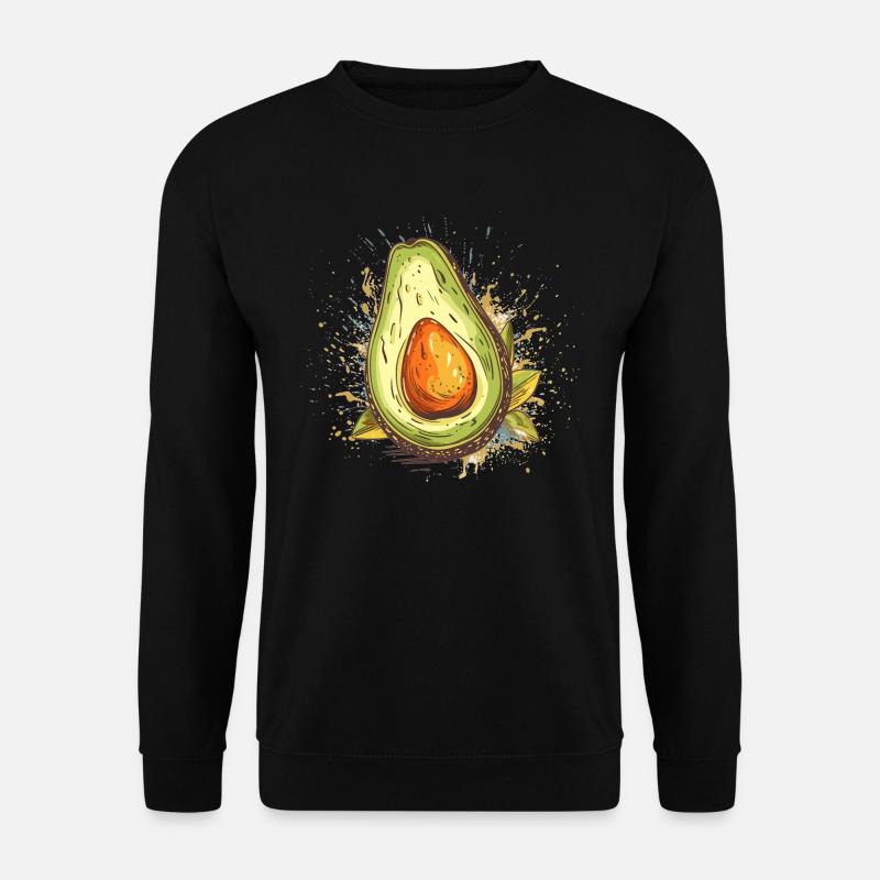 Avocado Comic Cartoon Style - Unisex Sweatshirt - black