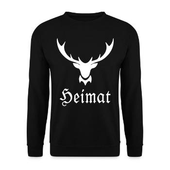 Patrie : bois de cerf - Sweat-shirt Unisexe - noir - Devant - Alina (178cm) & Michal (187cm)