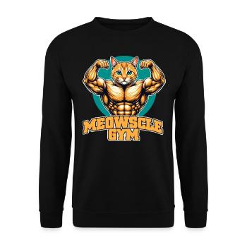 Gymnase Miaousscle - Sweat-shirt Unisexe - noir - Devant - Alina (178cm) & Michal (187cm)