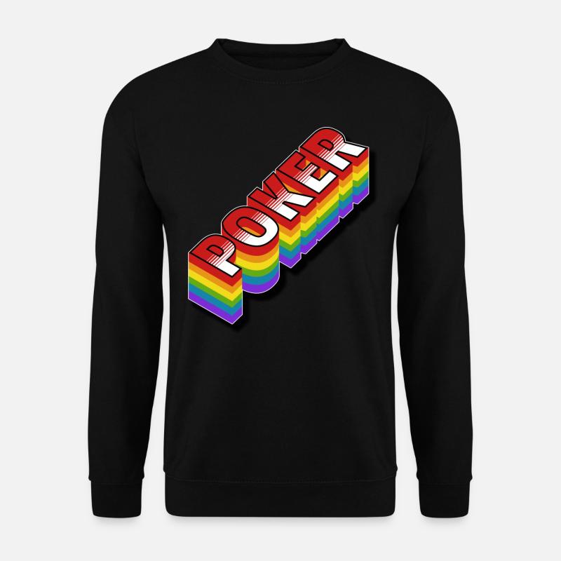 Poker Shirt Regenbogen - Unisex Pullover - Schwarz