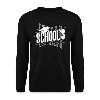 L’école Schulabschluss Abschlussfeier est terminée pour toujours - Sweat-shirt Unisexe - noir - Devant - Alina (178cm) & Michal (187cm)