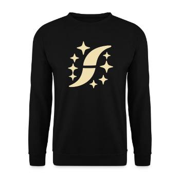 Abstract Star Sky Abstract Art - Unisex Sweatshirt - black - Front - Alina (178cm) & Michal (187cm)
