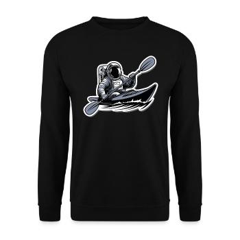 Kayak Astronaut Adventure Outdoor - Unisex Sweatshirt - black - Front - Alina (178cm) & Michal (187cm)