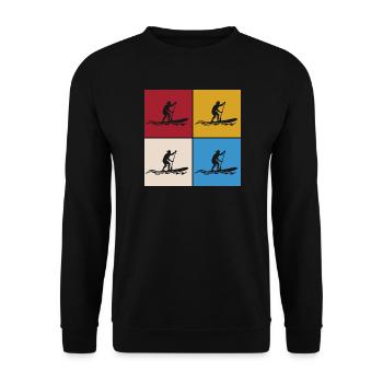 Stand Up Paddle SUP - Sweat-shirt Unisexe - noir - Devant - Alina (178cm) & Michal (187cm)
