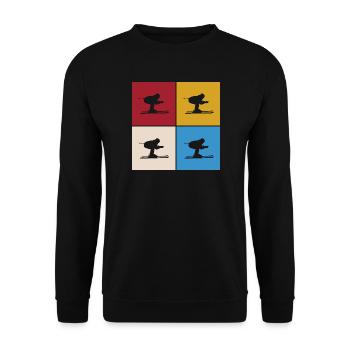 Skiers Ski Winter Winter Holiday Winter sports - Unisex Sweatshirt - black - Front - Alina (178cm) & Michal (187cm)