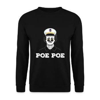 Edgar Allan Poe - Englische Literatur Autor - Unisex Pullover - Schwarz - Vorne - Alina (178cm) & Michal (187cm)