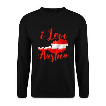 J'aime l'Autriche | J'aime l'Autriche - Sweat-shirt Unisexe - noir - Devant - Alina (178cm) & Michal (187cm)