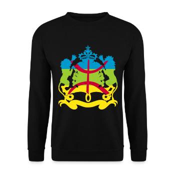 Amazigh Marokko - Unisex Pullover - Schwarz - Vorne - Alina (178cm) & Michal (187cm)