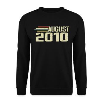 Né Août 2010 Jubilé Août 2010 Millésime - Sweat-shirt Unisexe - noir - Devant - Alina (178cm) & Michal (187cm)