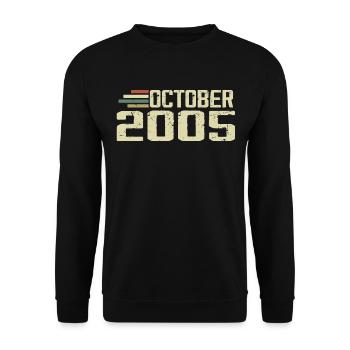 Octobre 2005 - Anniversaire en octobre 2005 - Sweat-shirt Unisexe - noir - Devant - Alina (178cm) & Michal (187cm)