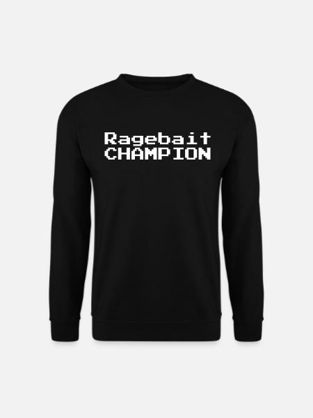 Ragebait CHAMPION weiss - Unisex Pullover - Schwarz