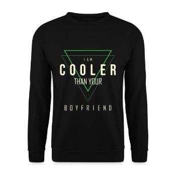 Ich bin cooler als dein Freund - Unisex Pullover - Schwarz - Vorne - Alina (178cm) & Michal (187cm)