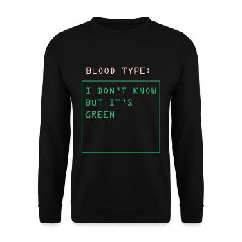 blood type - Unisex Sweatshirt - black - Front - Alina (178cm) & Michal (187cm)
