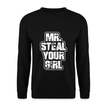 Mr Steal Your Girl - Unisex Pullover - Schwarz - Vorne - Alina (178cm) & Michal (187cm)