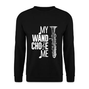 Clarinet - Unisex Pullover - Schwarz - Vorne - Alina (178cm) & Michal (187cm)