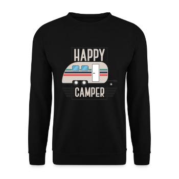 Campeur heureux - Sweat-shirt Unisexe - noir - Devant - Alina (178cm) & Michal (187cm)