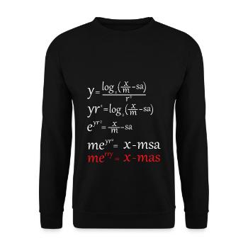 Math Christmas - Unisex Pullover - Schwarz - Vorne - Alina (178cm) & Michal (187cm)