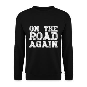 On The Road Again - Unisex Sweatshirt - black - Front - Alina (178cm) & Michal (187cm)