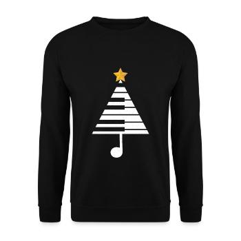 Piano Noël - Sweat-shirt Unisexe - noir - Devant - Alina (178cm) & Michal (187cm)