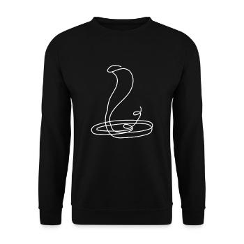 dessin Cobra - Sweat-shirt Unisexe - noir - Devant - Alina (178cm) & Michal (187cm)