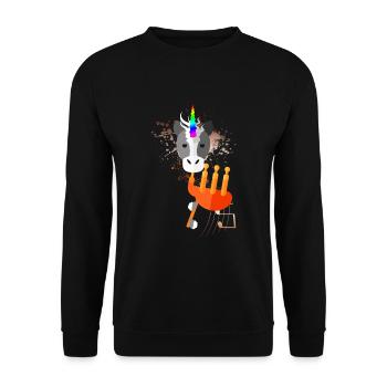Licorne de cornemuse - Sweat-shirt Unisexe - noir - Devant - Alina (178cm) & Michal (187cm)