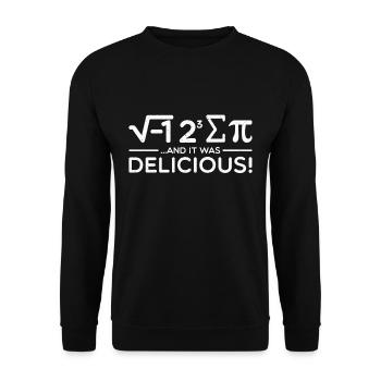 And It Was Delicious - Unisex Sweatshirt - black - Front - Alina (178cm) & Michal (187cm)